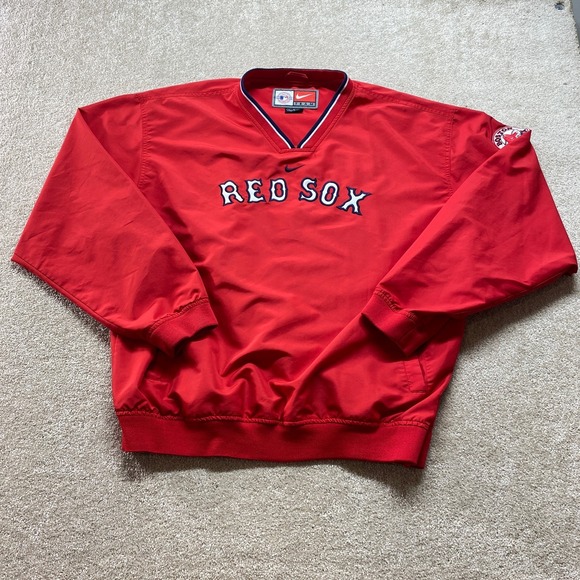 Nike Red Sox Pullover Men's Jacket Large Polyester MLB Team - Picture 1 of 12